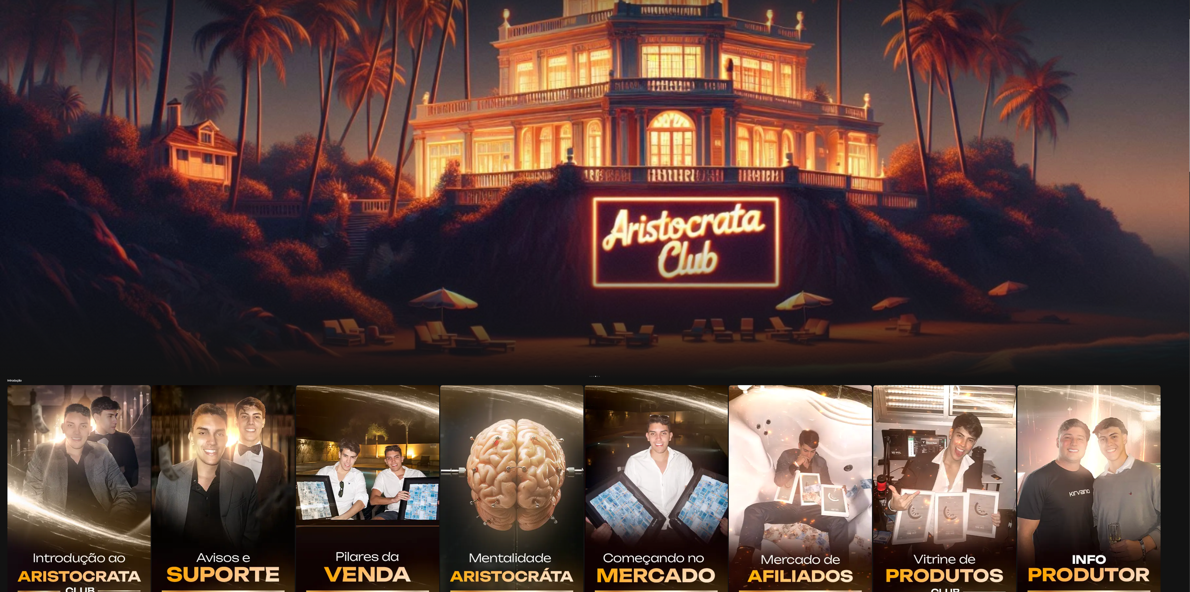 Preview Área de Membros Aristocrata Club